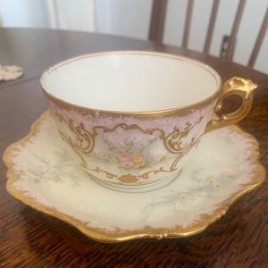 Haviland Limoges hand painted China teacup